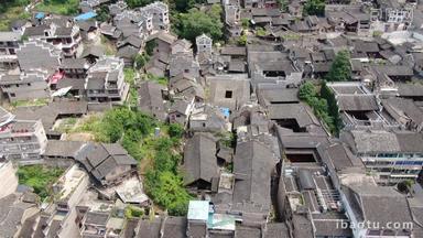 航拍贵州镇远古城古建筑屋顶